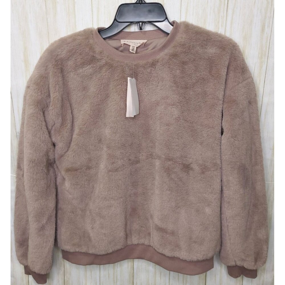 Philosophy Republic Women's Faux Fur Pullover Top Tan Size Small Lined~Soft~Cozy - Picture 10 of 14
